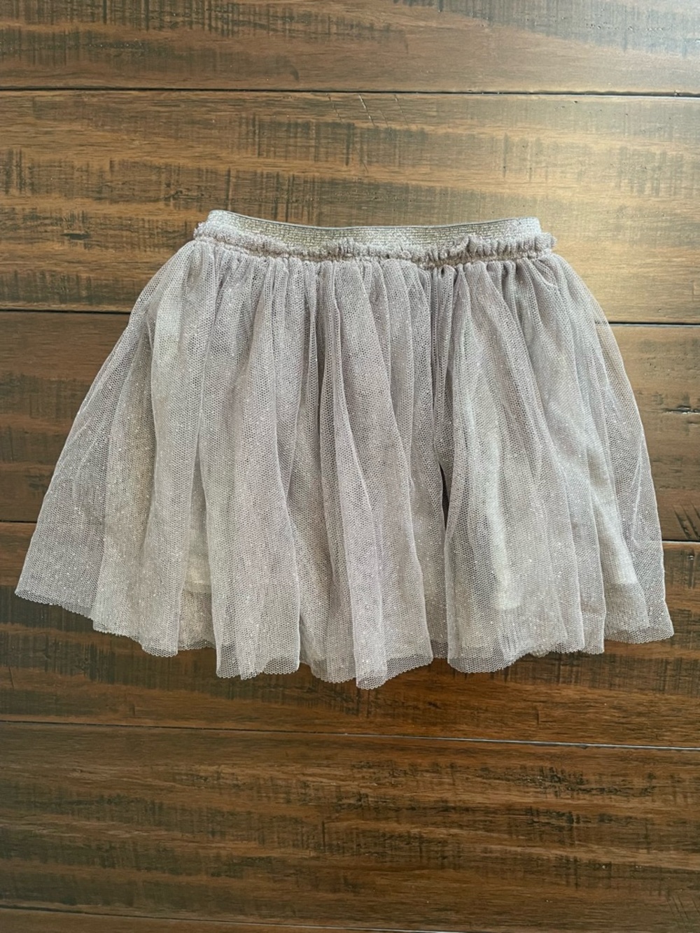 Zara Girls Sparkly Silver Tulle Skirt